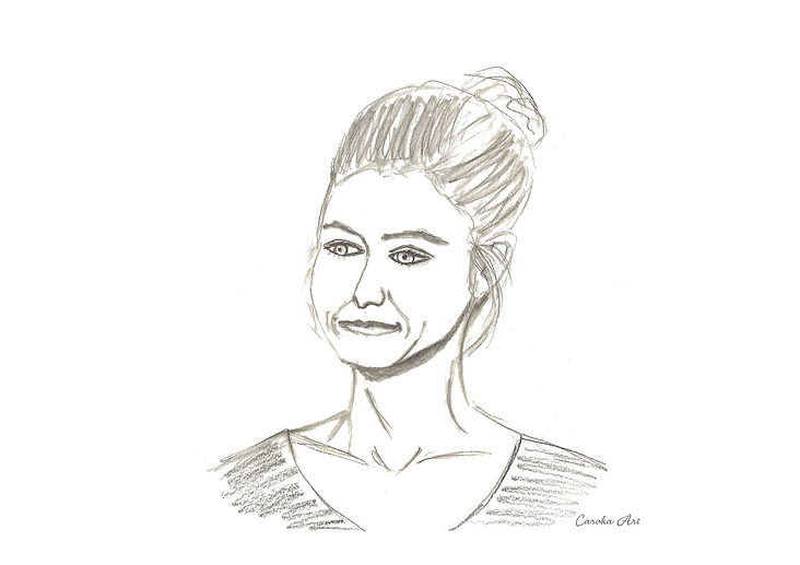 Bleistiftzeichnung Portrait „Irene“