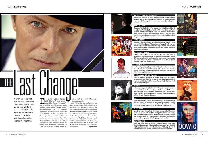 Magazin Bowie Nachruf Audio 2016−03