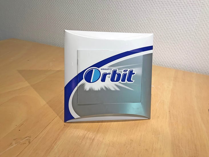 Orbit Face-Design Promotionbox, Umsetzung