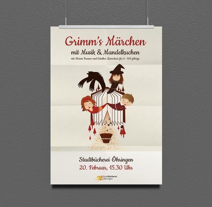 Kinderillustration Märchen für Plakat Poster