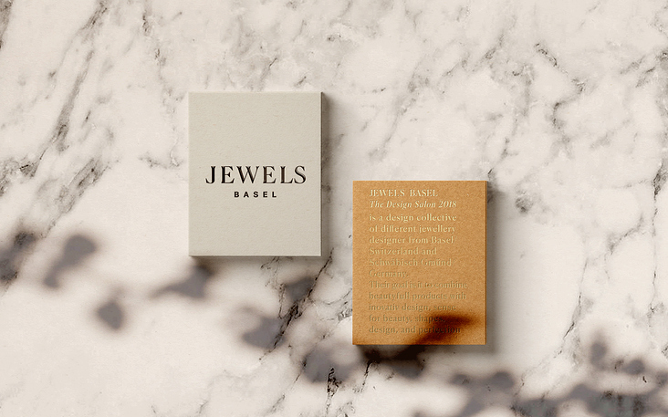 Printed cards for Jewels Basel