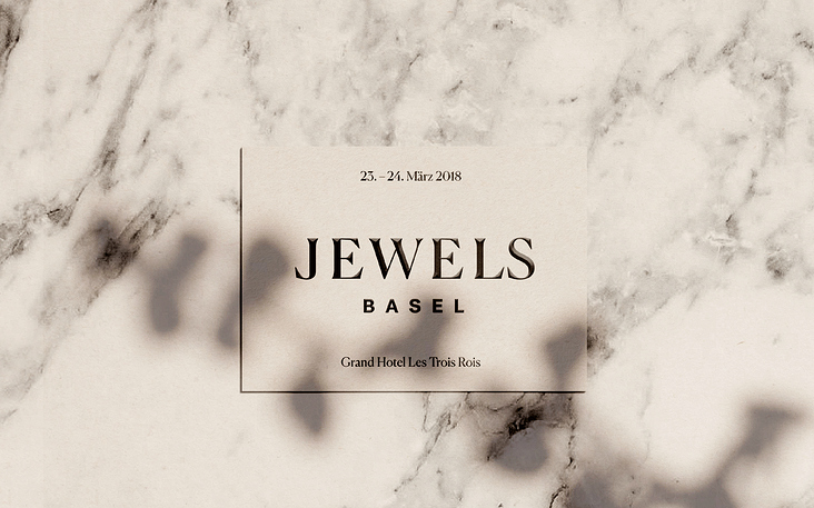 Printed card for Jewels Basel