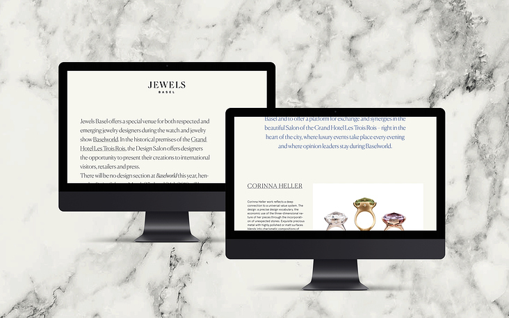 Website for Jewels Basel