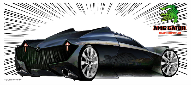 AMG GATOR, Backside Entwurf meiner Ideation inspiriert von Aligator