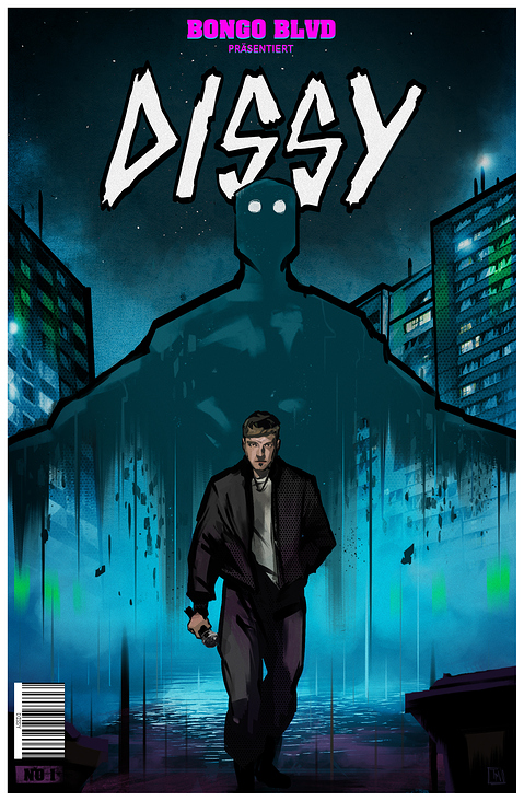 Dissy Comic Cover Illustration für die Meimberg GmbH im Rahmen der Show Bongo Boulevard im Auftrag von funk