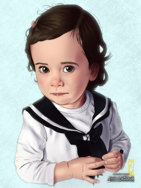 Digitales Portrait eines Kindes; für Privatkunden angefertigt.