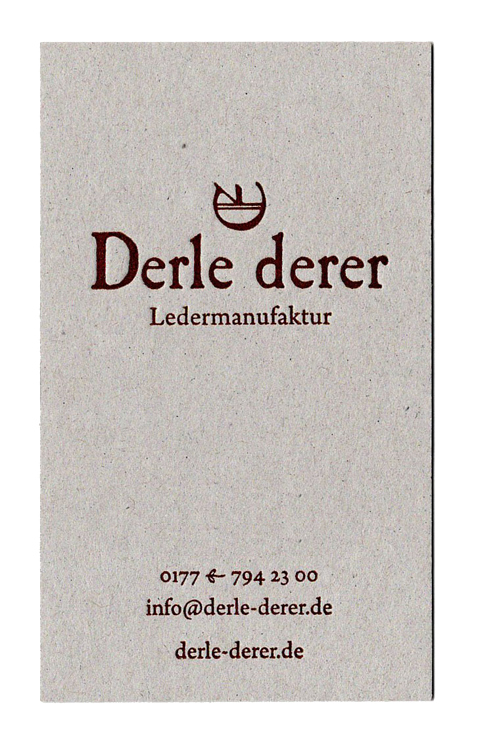 Logo und Visitenkarte für eine Ledermanufaktur