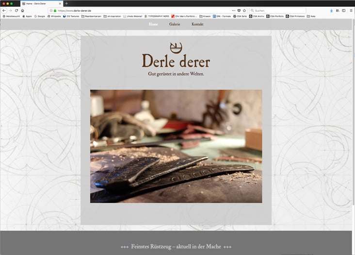 Website für eine Ledermanufaktur: derle-derer.de