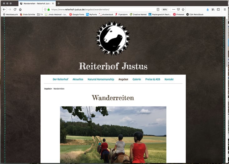 Website für einen Reiterhof: reiterhof-justus.de