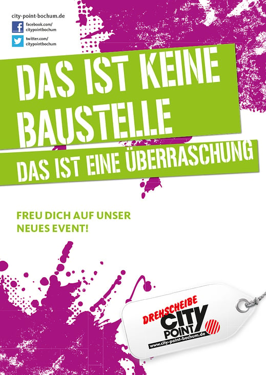 Umbauplakat für ein Einkaufscenter