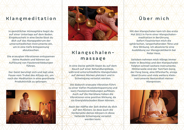 Flyer für Klangmeditationen