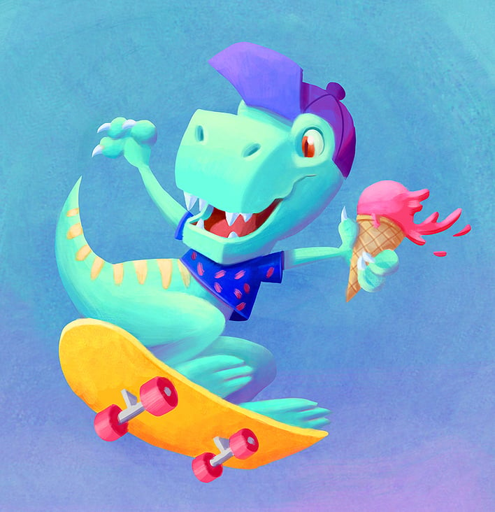 Skater Dino