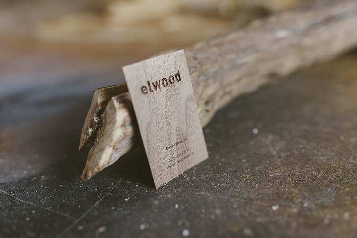 Elwoods Holzvisitenkarten (leider nicht von mir)