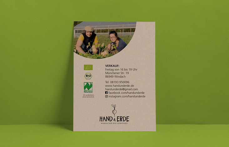 HAND & ERDE Logo & Flyerdesign