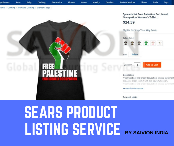 Sears Product Listing Service | E-Commerce Product Data Entry Services | Saivion Outsourcing Services