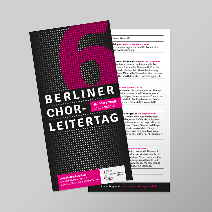 Flyer zum Chorleitertag 2019 (Chorverband Berlin)