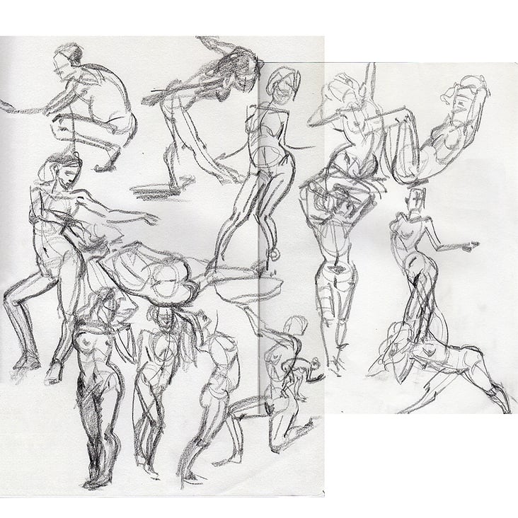 30 second sketches/figure drawing