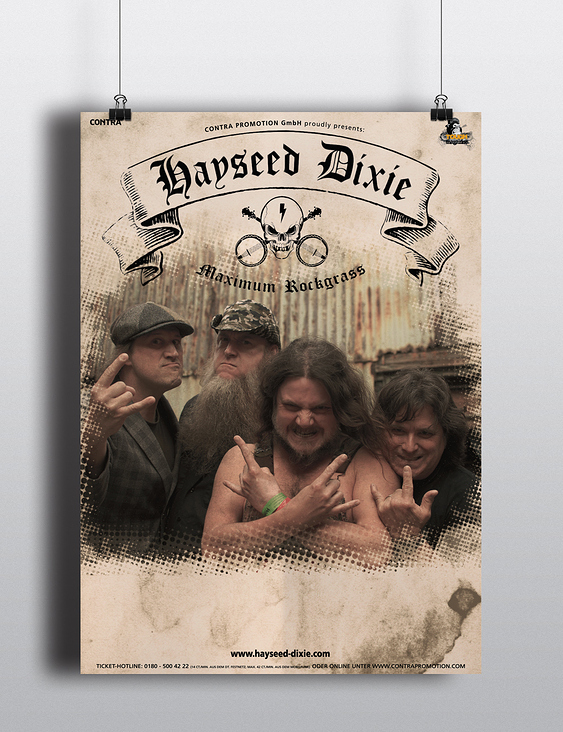 Plakatdesign „Hayseed Dixie“