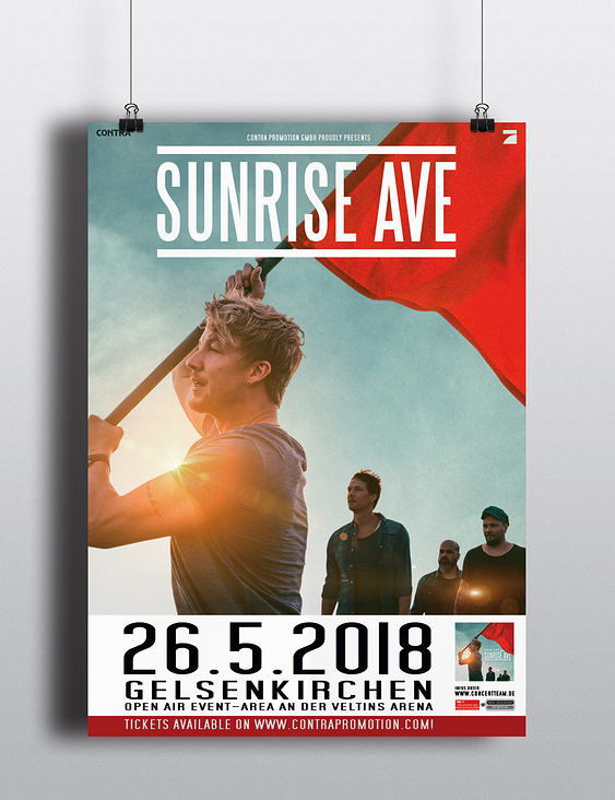Plakatdesign „Sunrise Avenue“