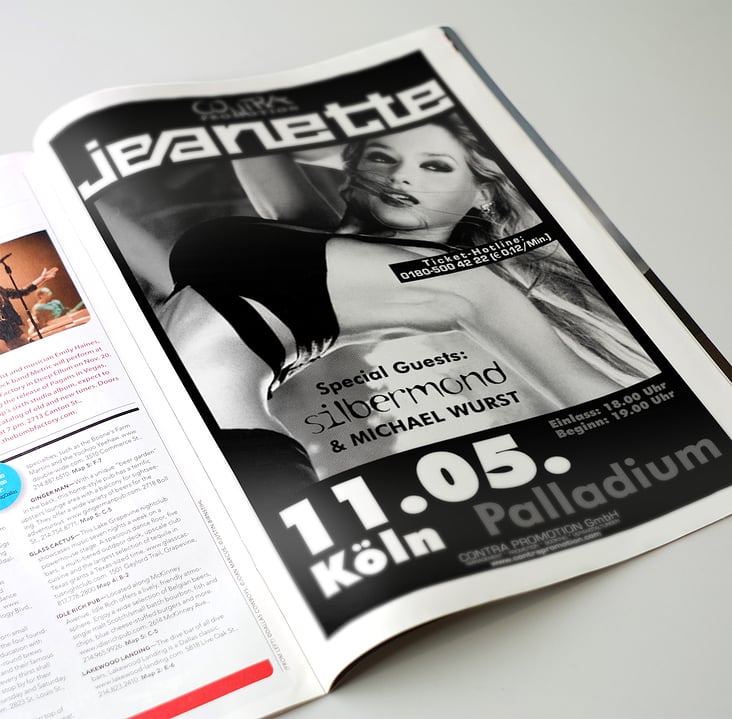 Anzeigengestaltung „Jeanette“ (Contra Promotion GmbH)