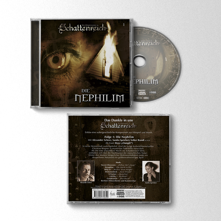 Artwork Design der „Schattenreich“ Hörspielserie, Folge 1: Die Nephilim