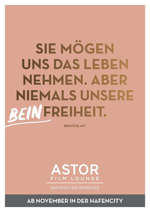 Astor Filmloung Hafencity HH, Launchkampagne (Layout)