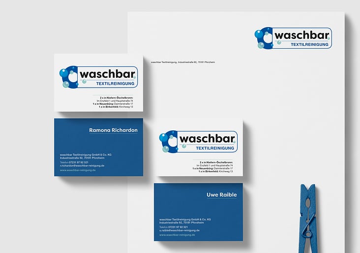 waschbar Textilreinigung – CORPORATE DESIGN