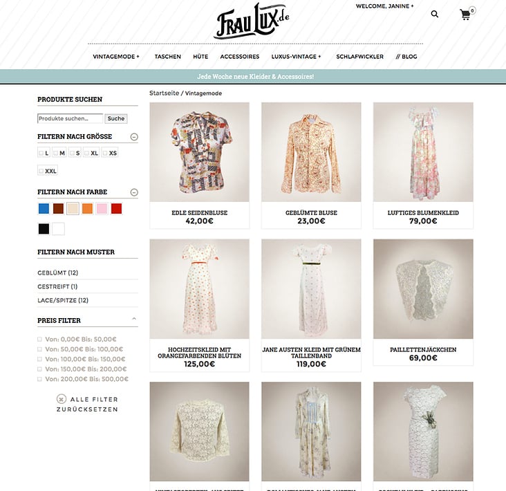 Frau Lux Vintage Onlineshop