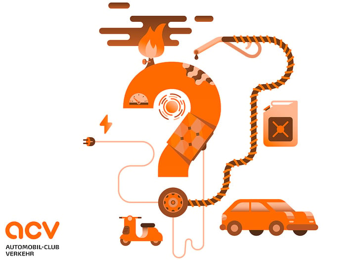 Illustration für das Online-Tool „Drive-O-Mat“ des Automobil-Club Verkehr (ACV)