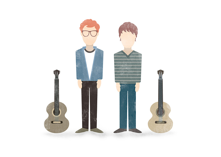 Illustration der Band Kings of Convenience