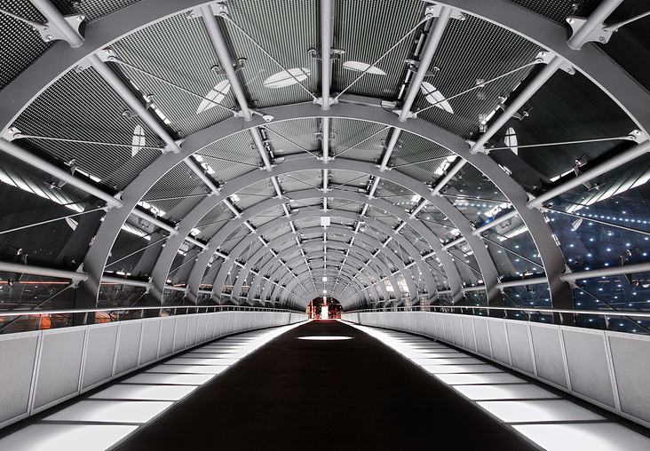 Fußgängerbrücke an der Nordsee