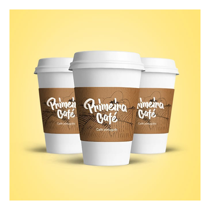 Logo design and packaging for Primeira Café.