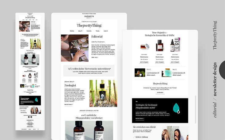 Newsletter Design Beauty Branche