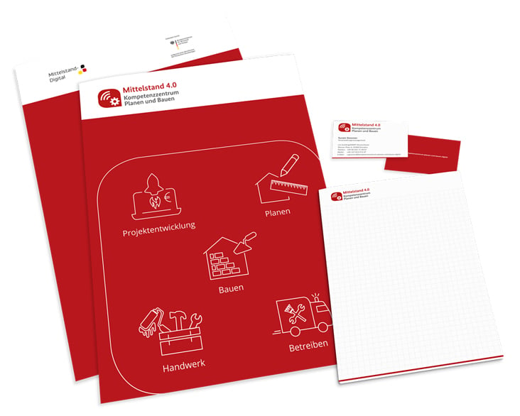 Mappen, Blöcke Kompetenzzentrum Planen und Bauen 4.0