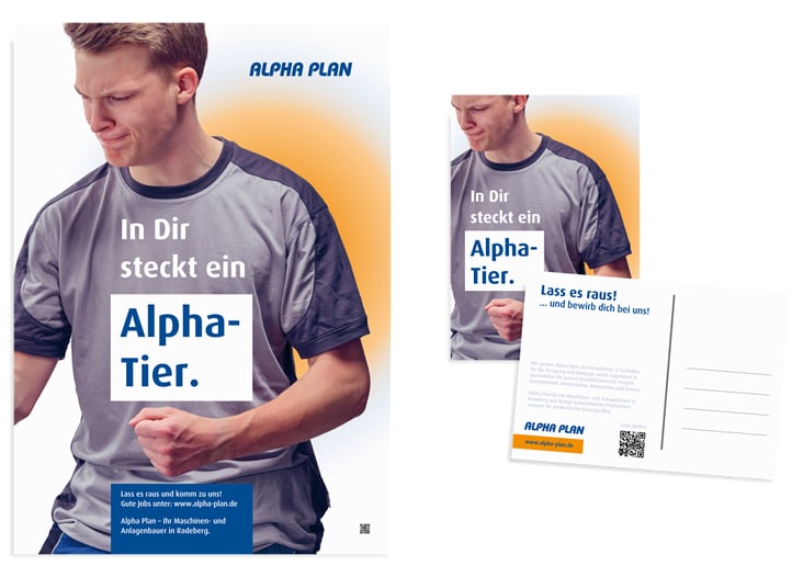 Kampagne als Arbeitgebermarke Alpha Plan