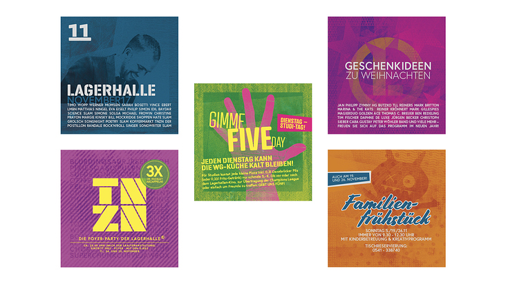 Lagerhalle Osnabrück – Grafiken für diverse Events
