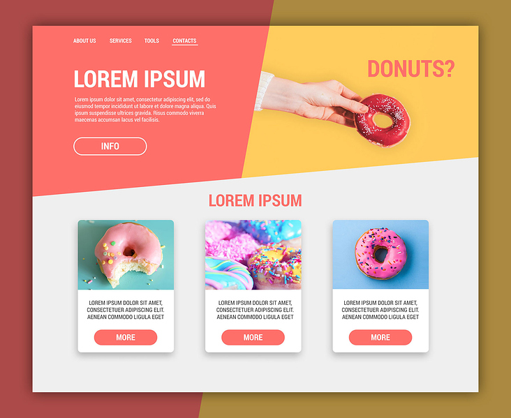 Donuts Landing Page Design
