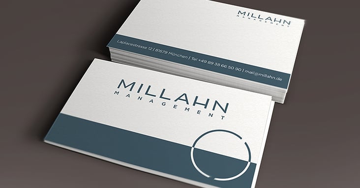 Visitenkarten Design für Millahn Management