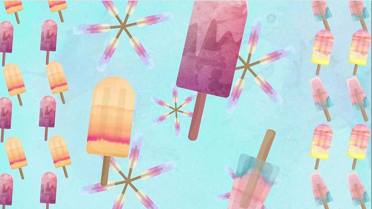 Summerbreeze Popsicles – 2D Animation mit Aquarelltexturen