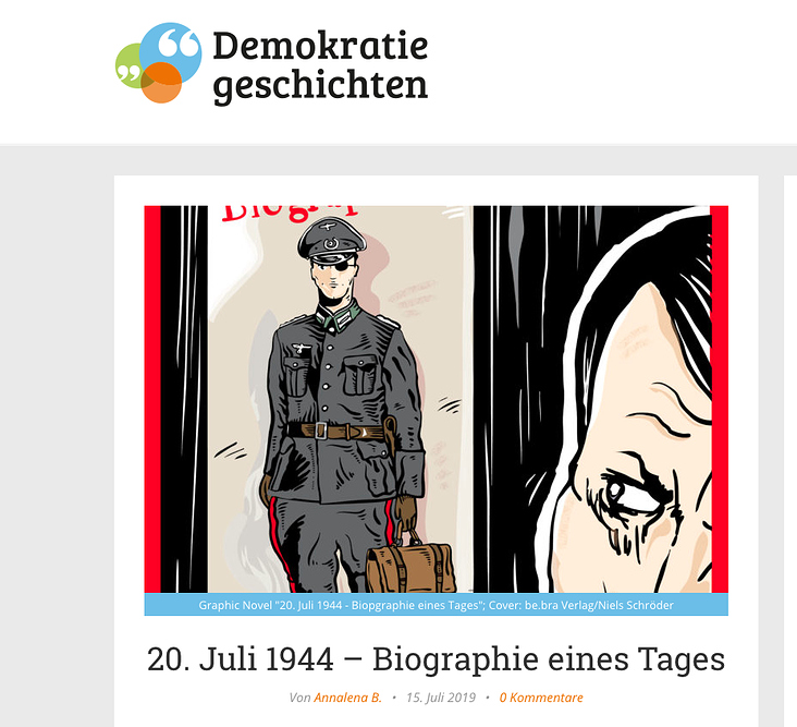 Graphic Novel „20. Juli 1944. Biographie eines Tages von Niels Schröder