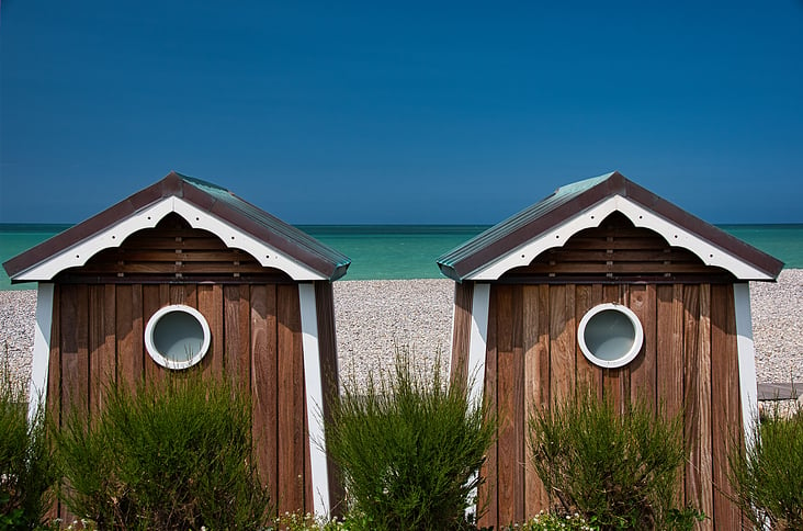 La Plage et les huttes, Sainte-Marguerite-sur-Mer