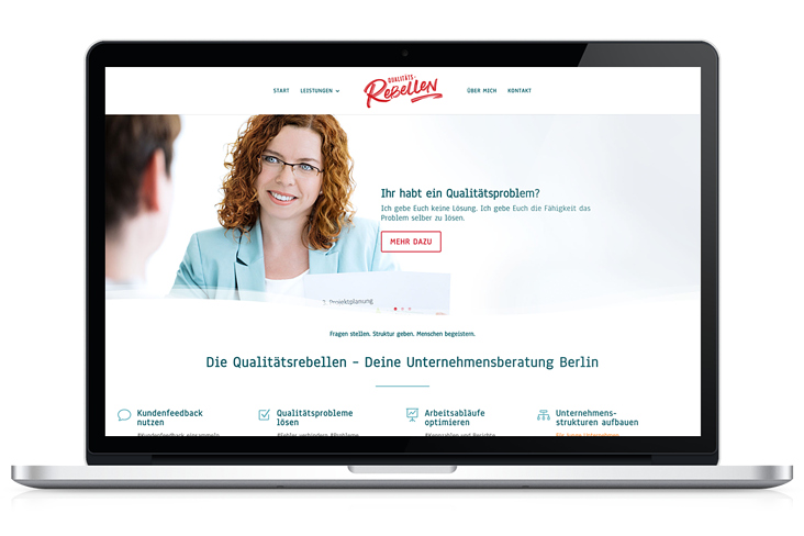 One Pager Website – Qualitätsrebellen.de