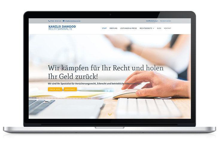 Corporate Website – kanzleidawood.de