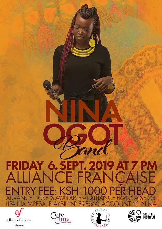 Plakat Nina Ogot Band (Hintergrund Illustration und Gestaltung)