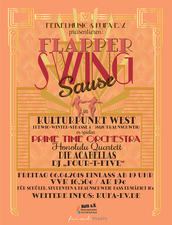 Plakat Flapper Swing Sause (Illustration und Gestaltung)