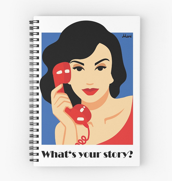 Notitzbüchergestaltung „Red Phone“/ Illustration