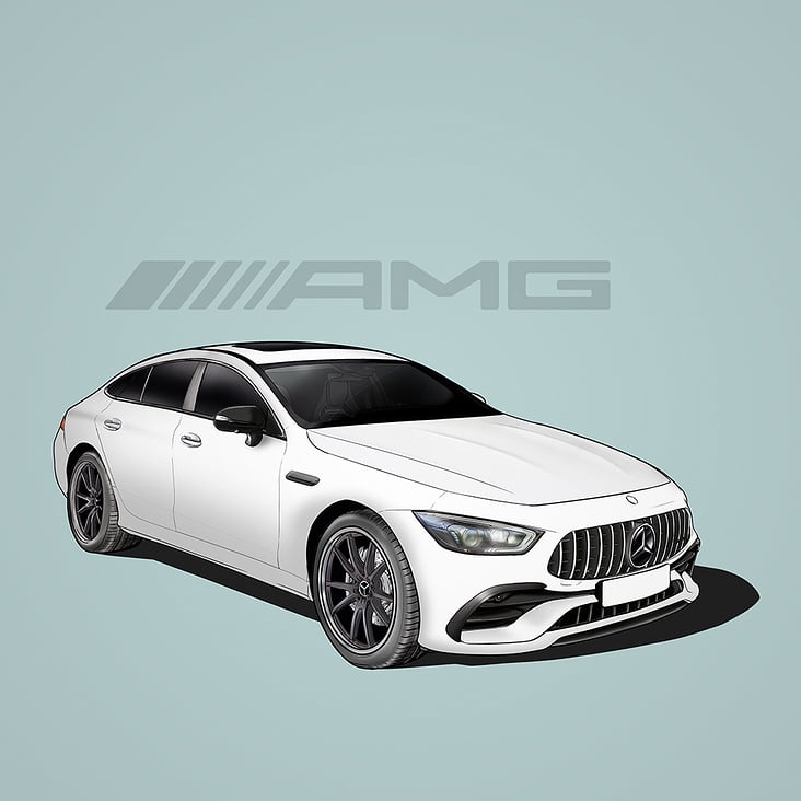 Automotive Illustrationen (Mercedes AMG)