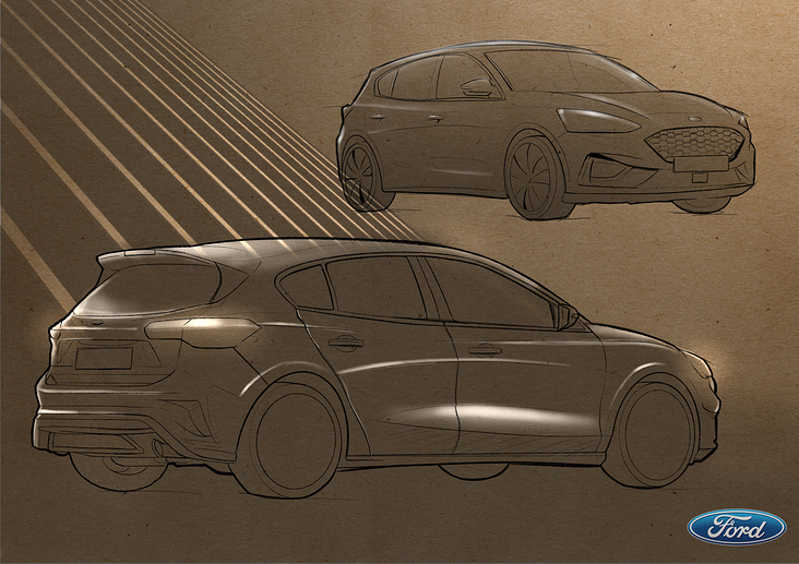 Automotive Sketch (Ford focus)