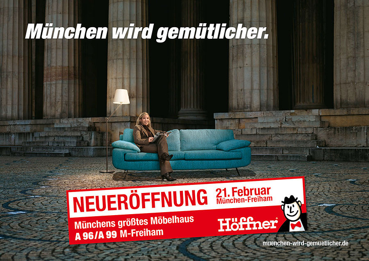 Eröffnungskampagne für Höffner in München