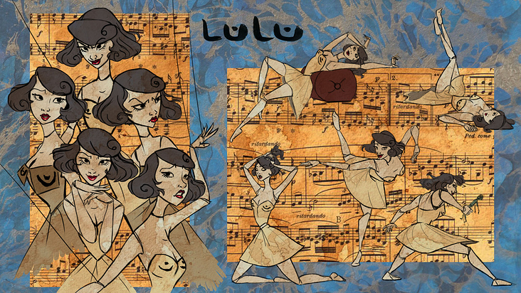 Character Model Sheet for a Opera Shortfilm Project based on Lulu by Alban Berg